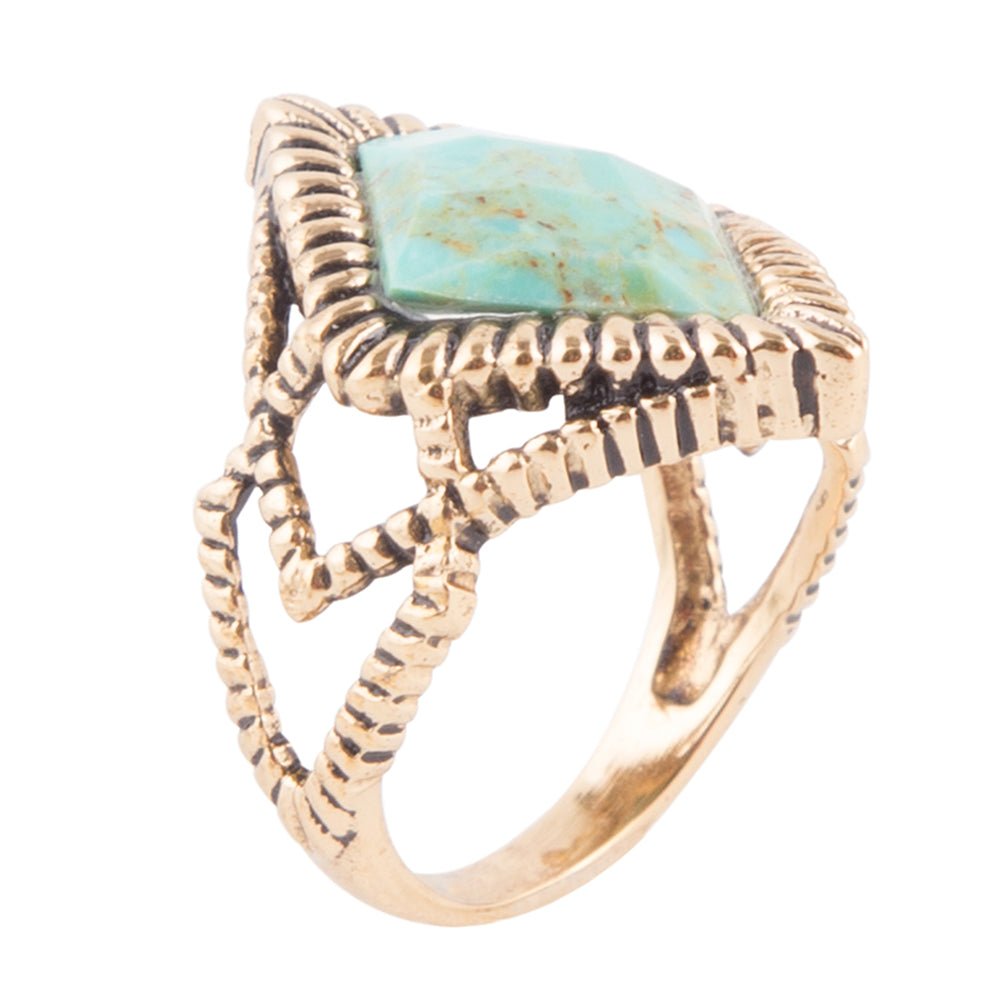 Diamond Days Blue Turquoise and Golden Ring