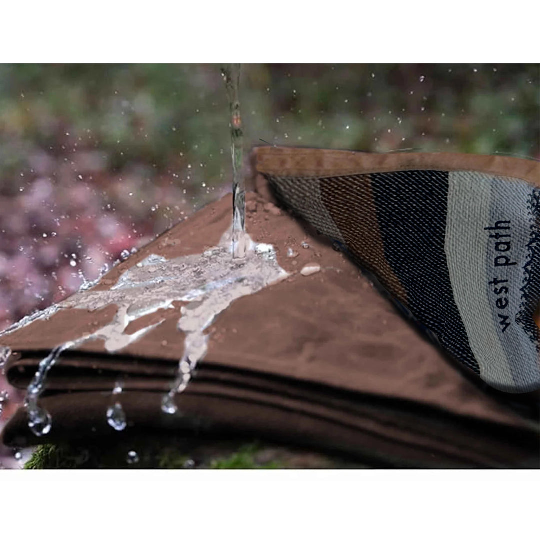 Waxed Canvas Outdoor Blanket / Bushcraft Blanket Bedroll - Diamond Weave