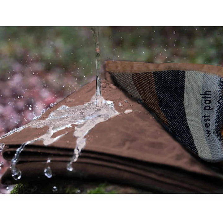 Waxed Canvas Outdoor Blanket / Bushcraft Blanket Bedroll - Diamond Weave