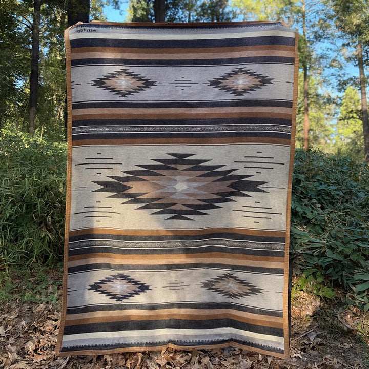 Waxed Canvas Outdoor Blanket / Bushcraft Blanket Bedroll - Diamond Weave