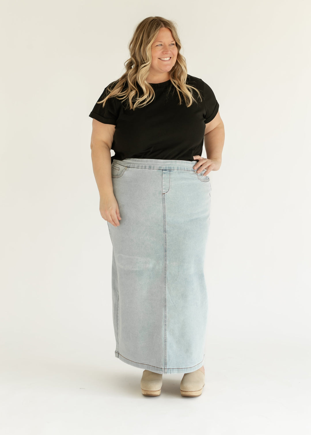 Donna Maxi Denim Skirt