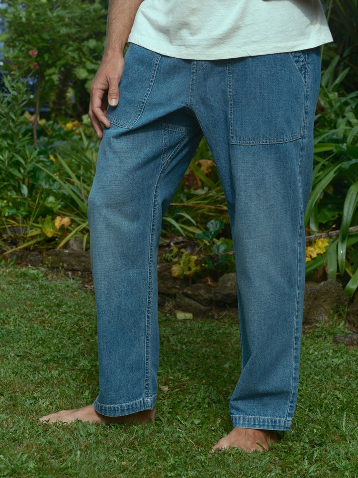 Mollusk Drawstring Salvador Pants Vintage Indigo Denim
