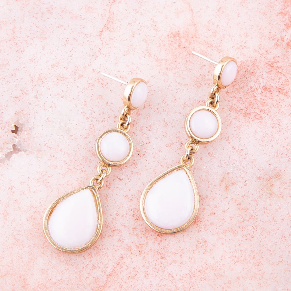 Drops of Pink Opal Earrings