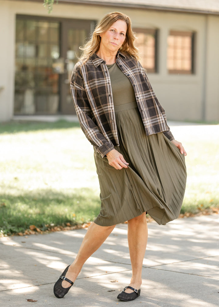 Emersyn Pleated Midi Dress