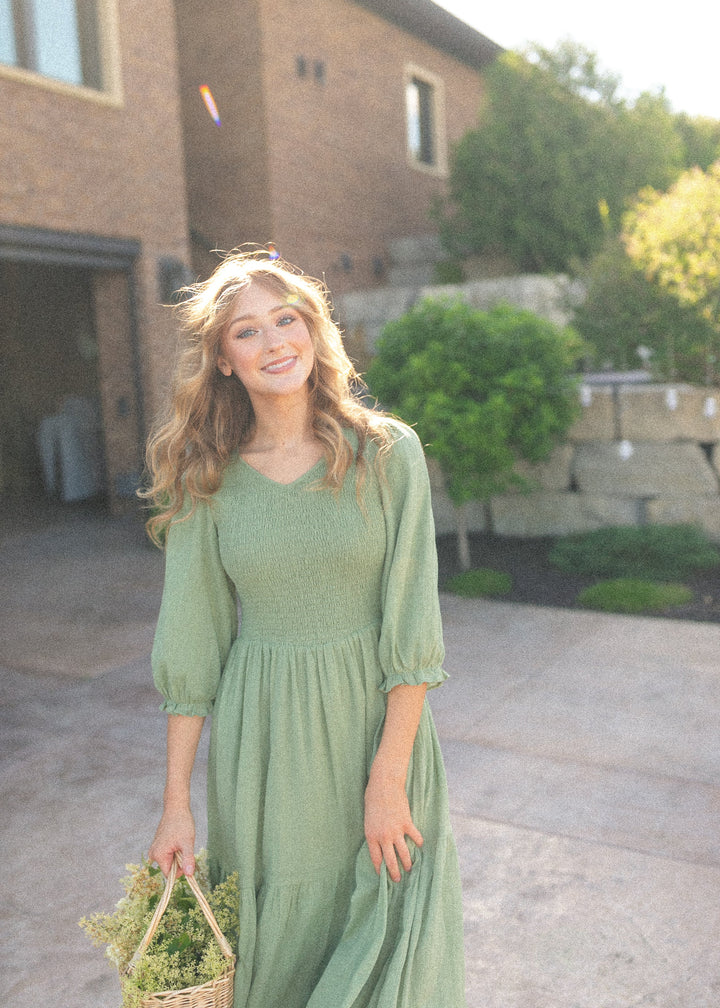Flora Smocked Midi Dress