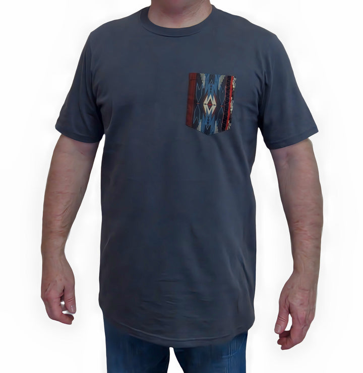 Southwest Print - Pocket T-shirt - Made in USA
