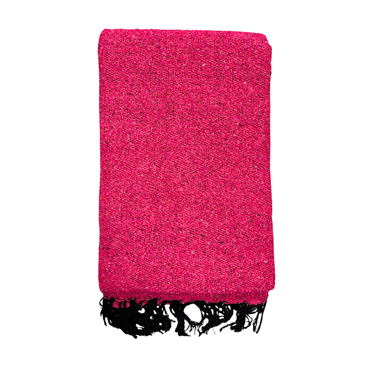 Solid Hot Pink Mexican Blanket