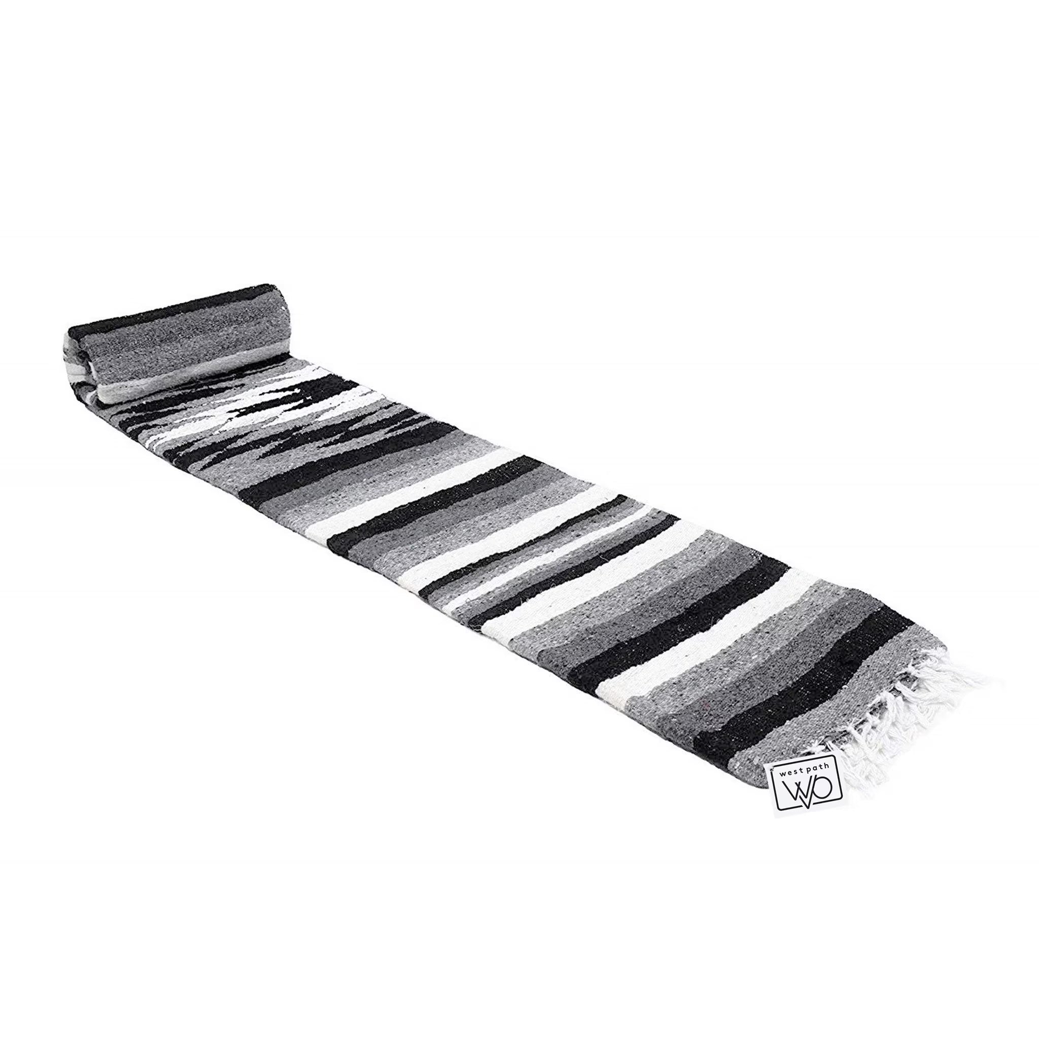 Mexican Blanket | Aztec Diamond Grey Blue | Cobijas Tradicionales