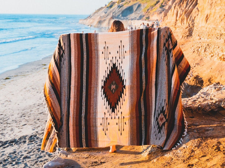 Golden Canyon Wool Mexican Blanket