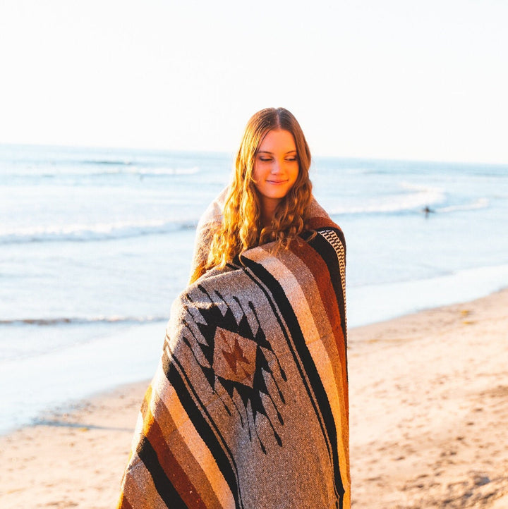 Golden Canyon Wool Mexican Blanket