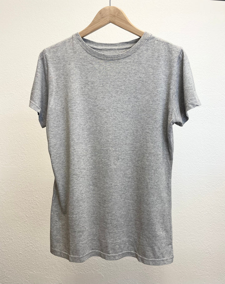 Spun Bamboo Women's Bamboo/Cotton Short Sleeve Crew Neck T-Shirt - Heather Grey