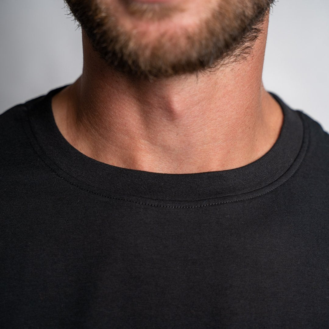 Organic Men's T-Shirt | 100% Cotton | Basic Mens Crew Neck Tee - Black ...