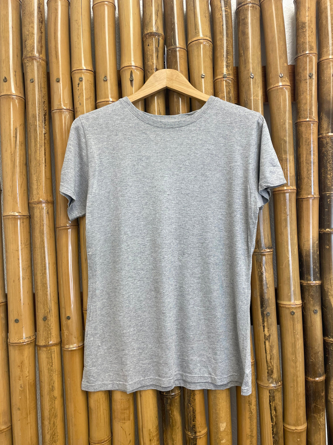Spun Bamboo Women's Bamboo/Cotton Short Sleeve Crew Neck T-Shirt - Heather Grey