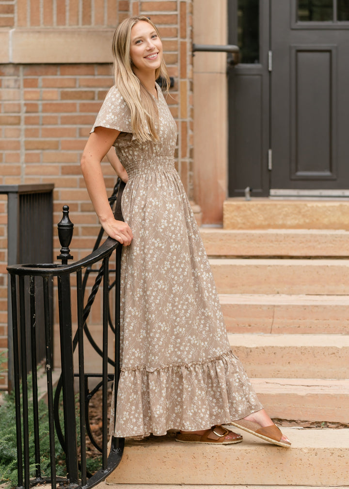 Isabella V Neck Maxi Dress