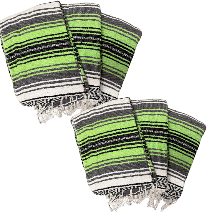 Bright Green Mexican Falsa Blanket