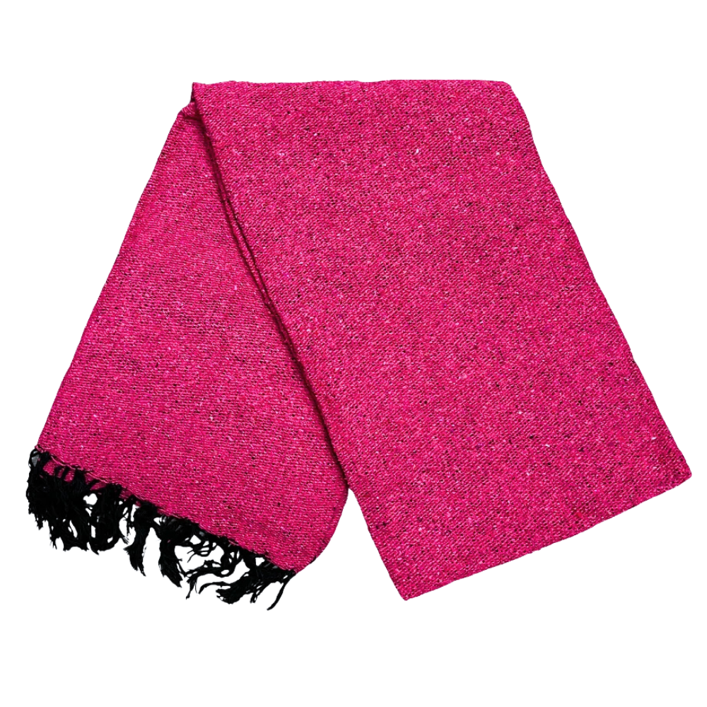 Solid Hot Pink Mexican Blanket