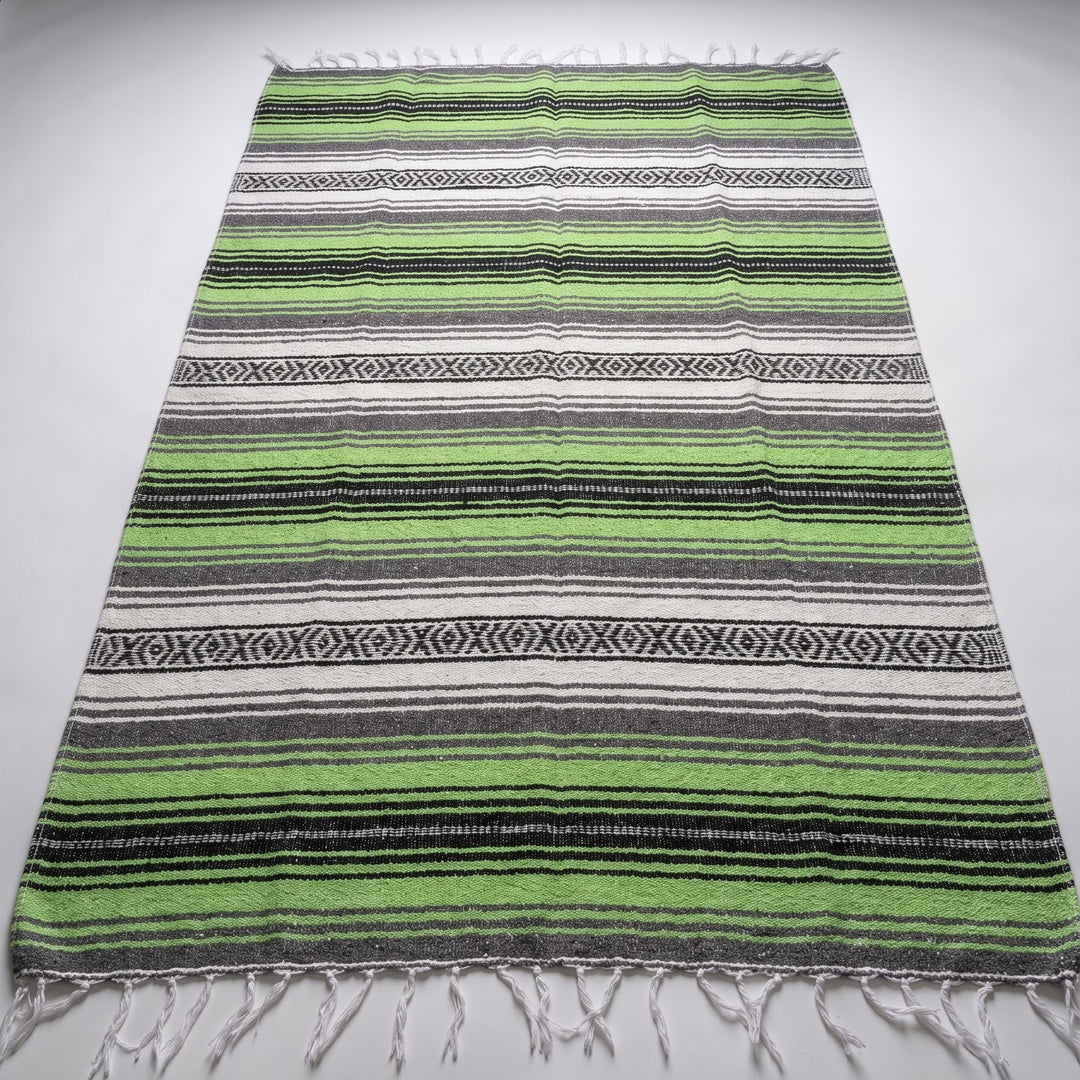 Bright Green Mexican Falsa Blanket