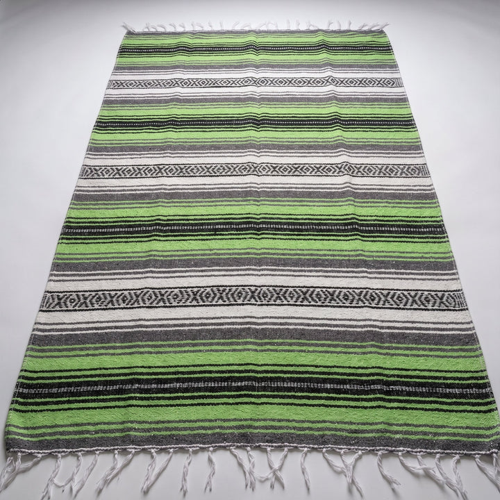 Bright Green Mexican Falsa Blanket