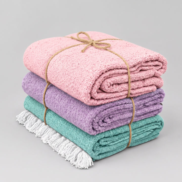 Holiday Gift Set | 3x Mexican Blankets Pastel Colors