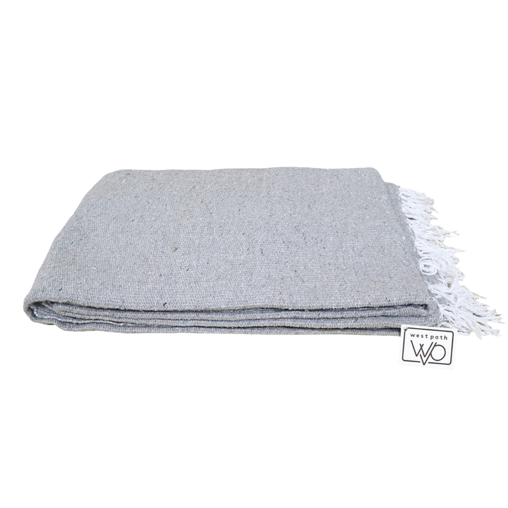 Solid Grey Mexican Blanket