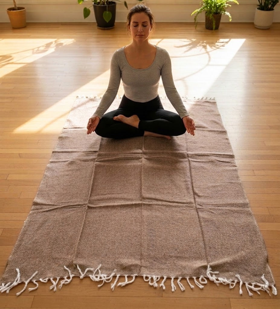 Solid Tan Mexican Blanket