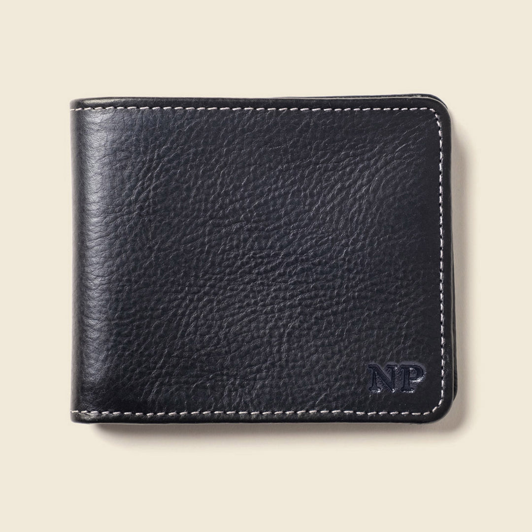 Large Billfold Wallet with RFID protection - Black