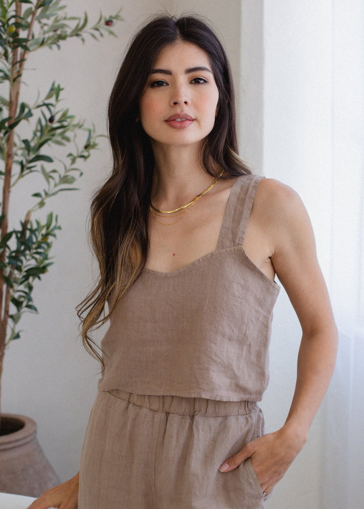 Linen Strap Tank