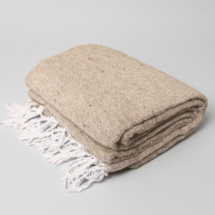 Solid Tan Mexican Blanket