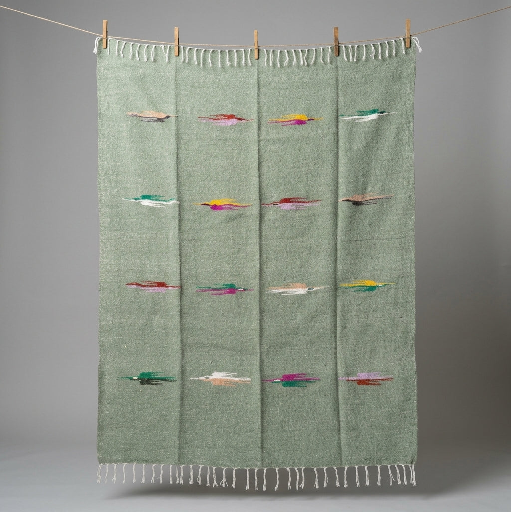 Sage Baja Thunderbird Blanket