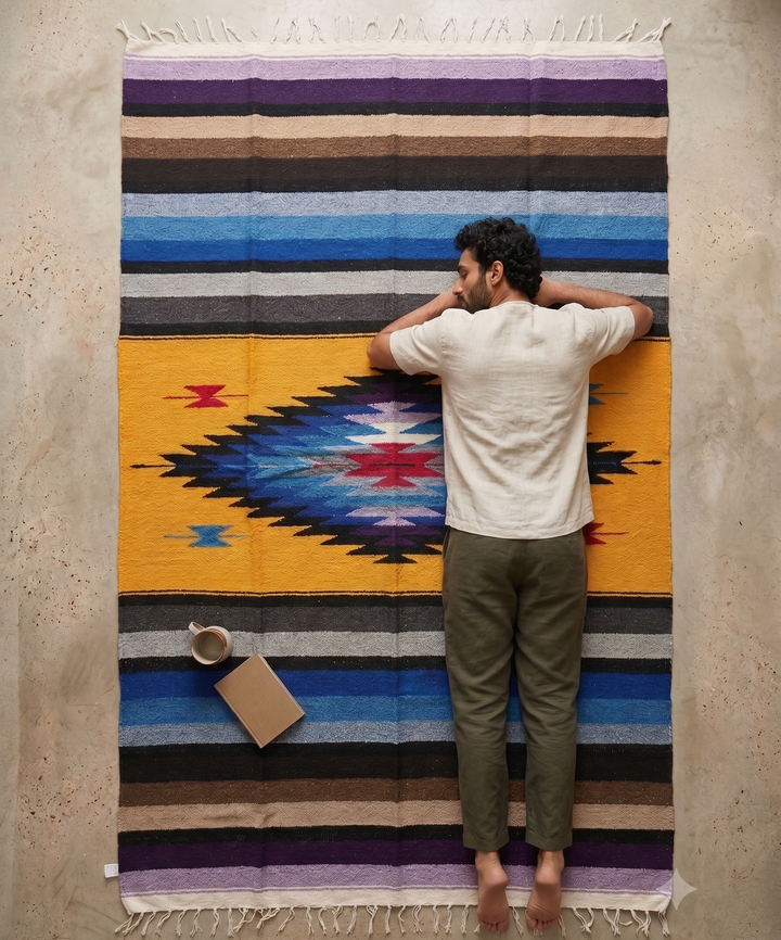 Fiesta Sol Aztec Diamond Blanket