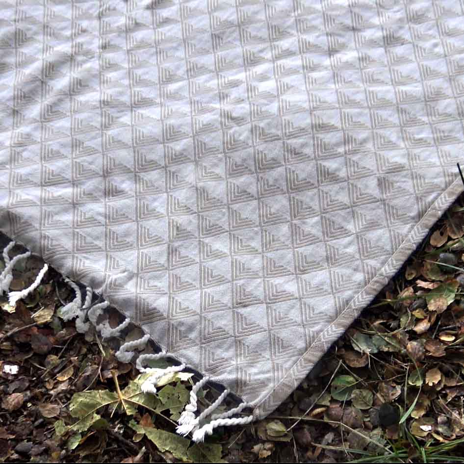 organic throw blanket - cabin and camping