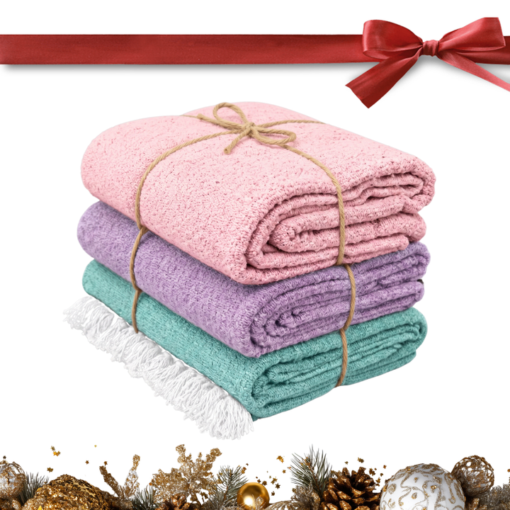 Holiday Gift Set | 3x Mexican Blankets Pastel Colors