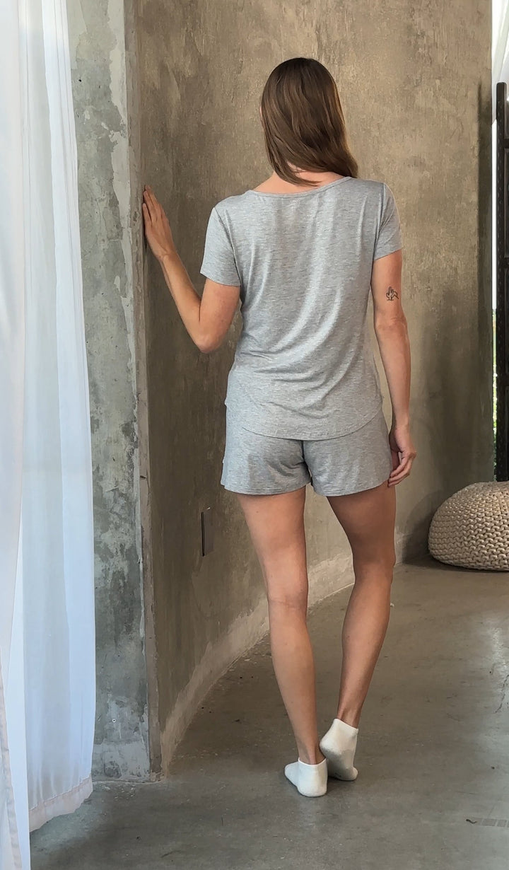 Women’s Bamboo Lounge Set - Lounge T-Shirt + Lounge Shorts