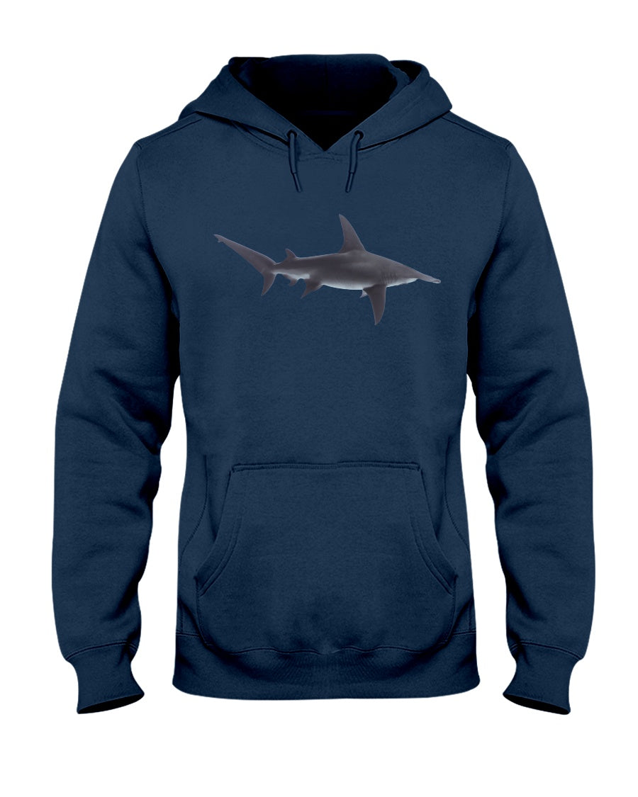 Hammerhead Shark Cruising, Moss Apparel, Shark Style 50/50 Hoodie