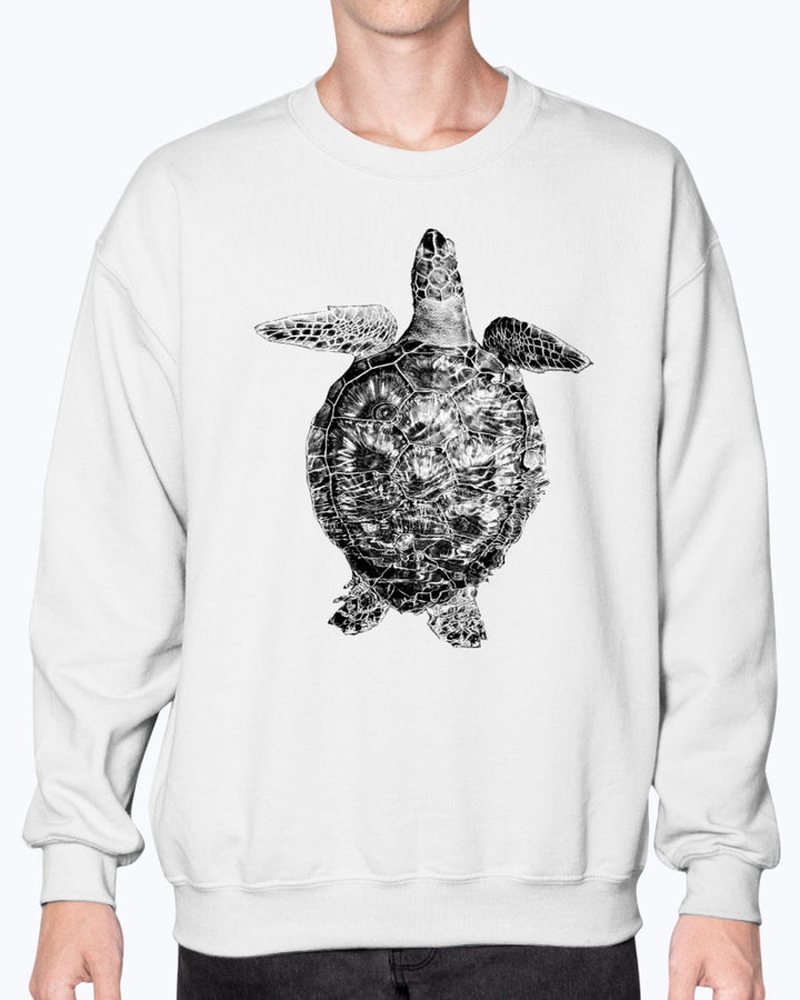 Sea Turtle Swimming Along Sarasota Florida Coast, Sea Turtles, Ocean lovers, turtle fans, Moss Apparel, Unisex Crewneck Sweatshirt