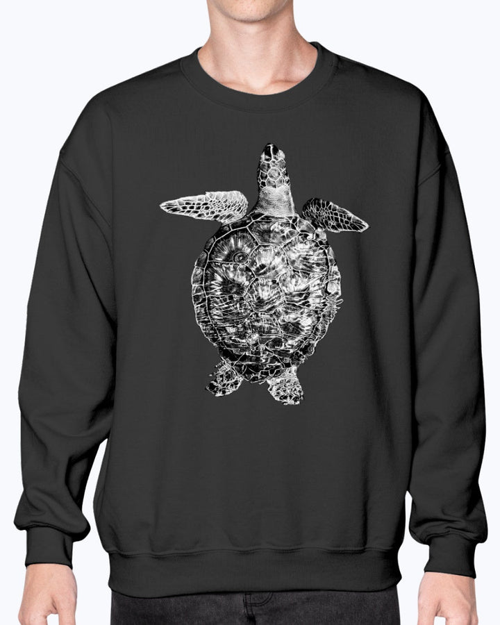 Sea Turtle Swimming Along Sarasota Florida Coast, Sea Turtles, Ocean lovers, turtle fans, Moss Apparel, Unisex Crewneck Sweatshirt