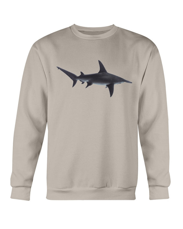 Hammerhead Shark Cruising, Moss Apparel, Shark Style Crewneck Sweatshirt