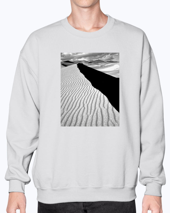 Sunset over Sand Dunes, Desert, Sand Dunes, Sunset, Moss Apparel, Unisex Crewneck Sweatshirt