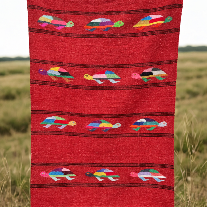 Turtle Lover Blanket - Rust