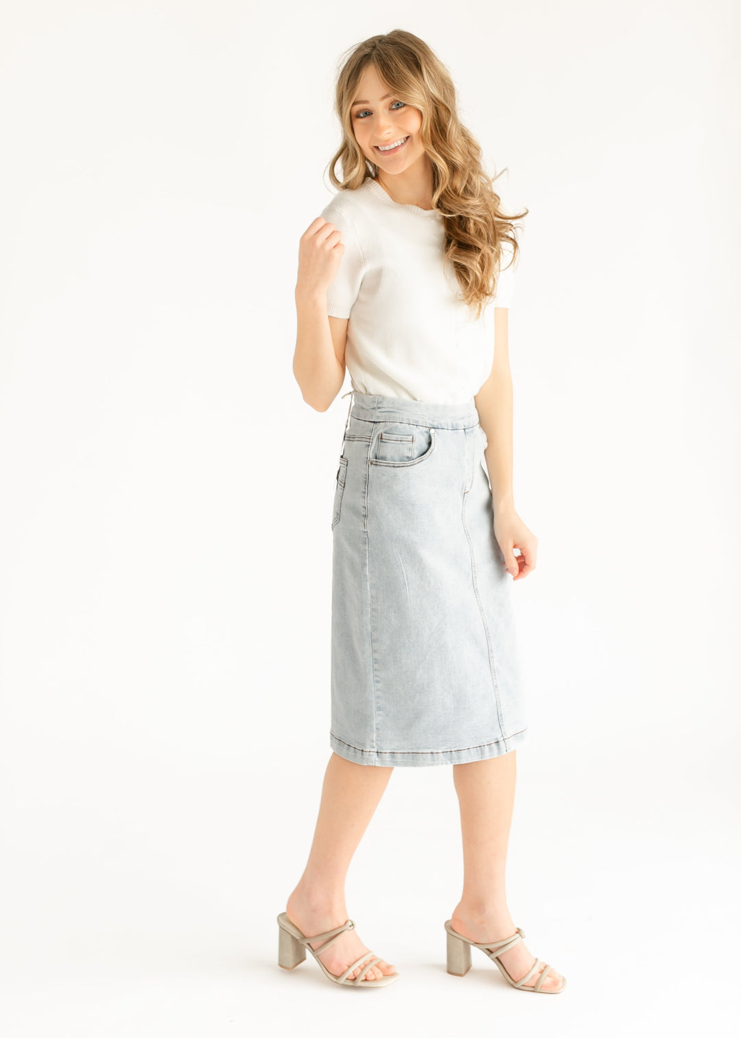 Sandra Midi Denim Skirt