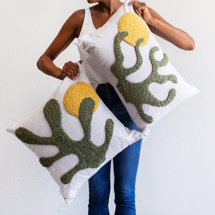 Sea Kelp Throw Pillow