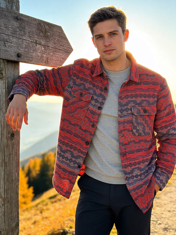 Outer Shirt - Bright Southwest Jacquard