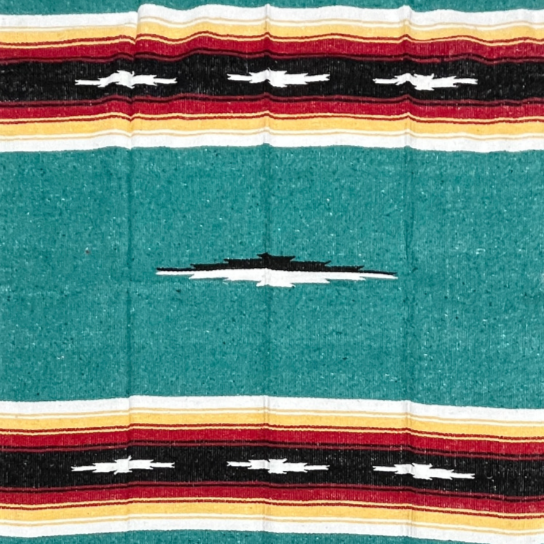 Turquoise Sunset Baja Diamond Yoga Blanket