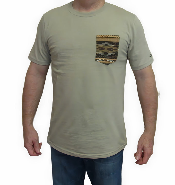 Southwest Print - Pocket T-shirt - Made in USA