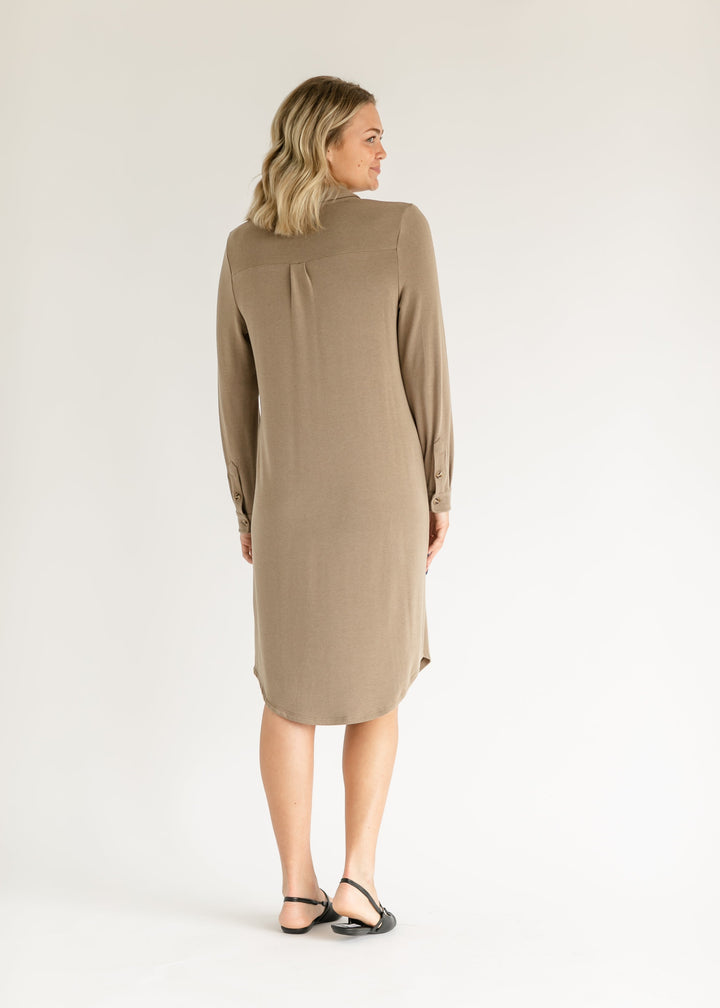 Teagan Brown Ultra Soft Shirt Dress