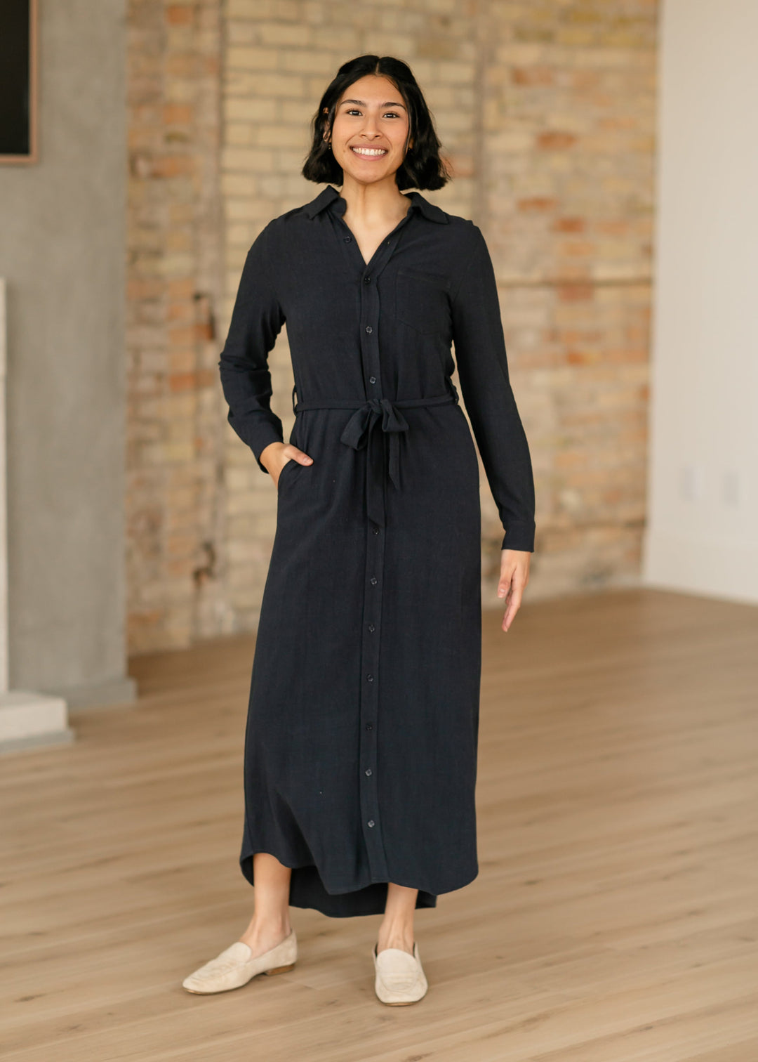 Essential Linen Shirt Dress