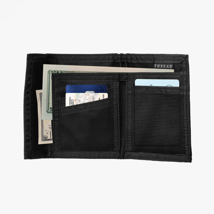 Black - Velcro Bifold Wallet