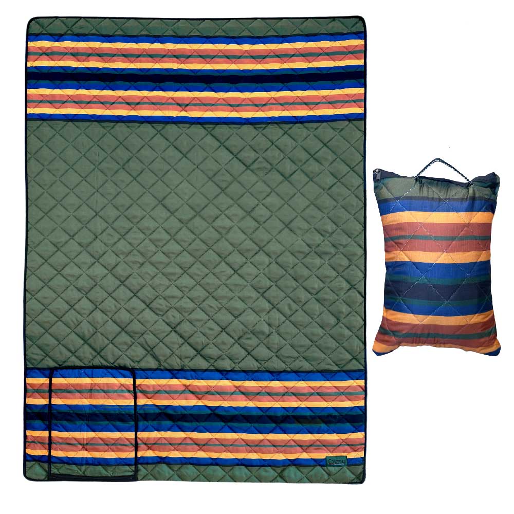 puffy travel blanket with stuff sack
