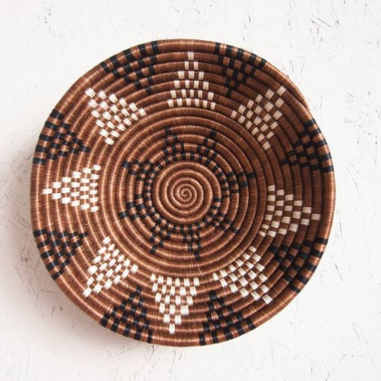 Earth Toned Handwoven Decorative Bowl 