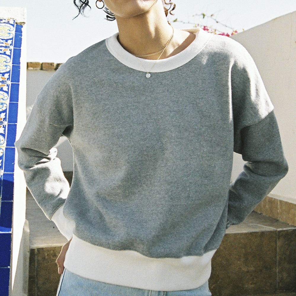 Women's Crop Grey Sweatshirt